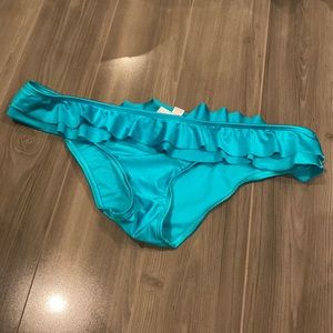 Roxy Ruffle Swim Bottoms in Teal